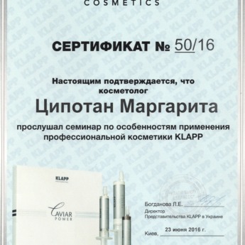 Семінар по особливостям застосування професійної косметики Klapp